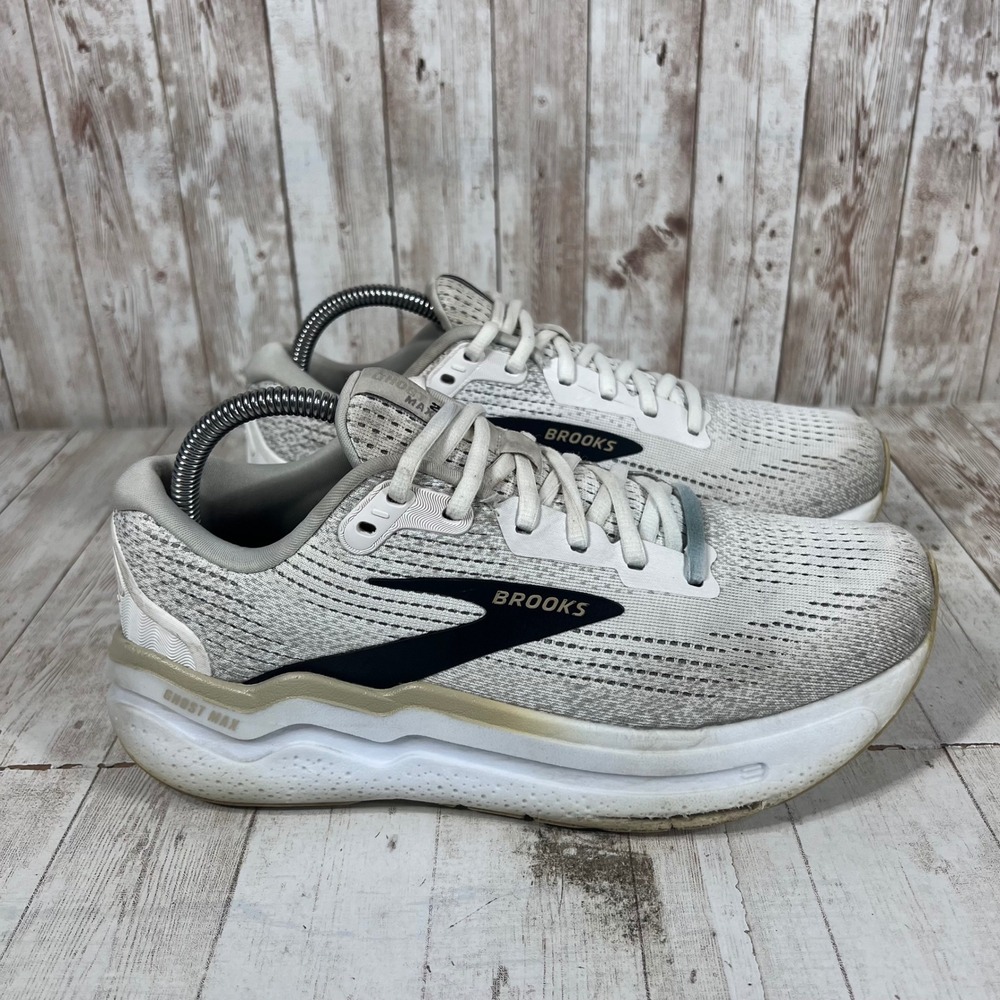 Brooks Ghost Max 2 Mens 7.5 Running Shoes Oyster White 1104311D125